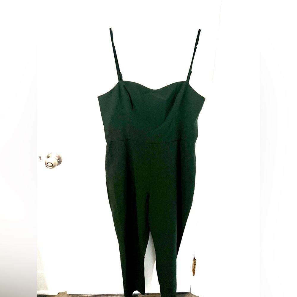 French Connection dark green jumpsuit